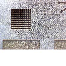 Torlon 5530 UV drilled 65µm holes