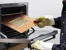 Curing the polymer in a hot-air oven